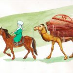 Обряды кочевья: После сватовства, чтобы молодые лучше узнали друг друга, проводился обряд деревянной свадьбы