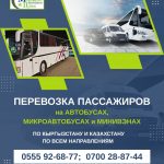 Перевозка пассажиров по Кыргзыстану на автобусах, микроавтобусах и минивенах